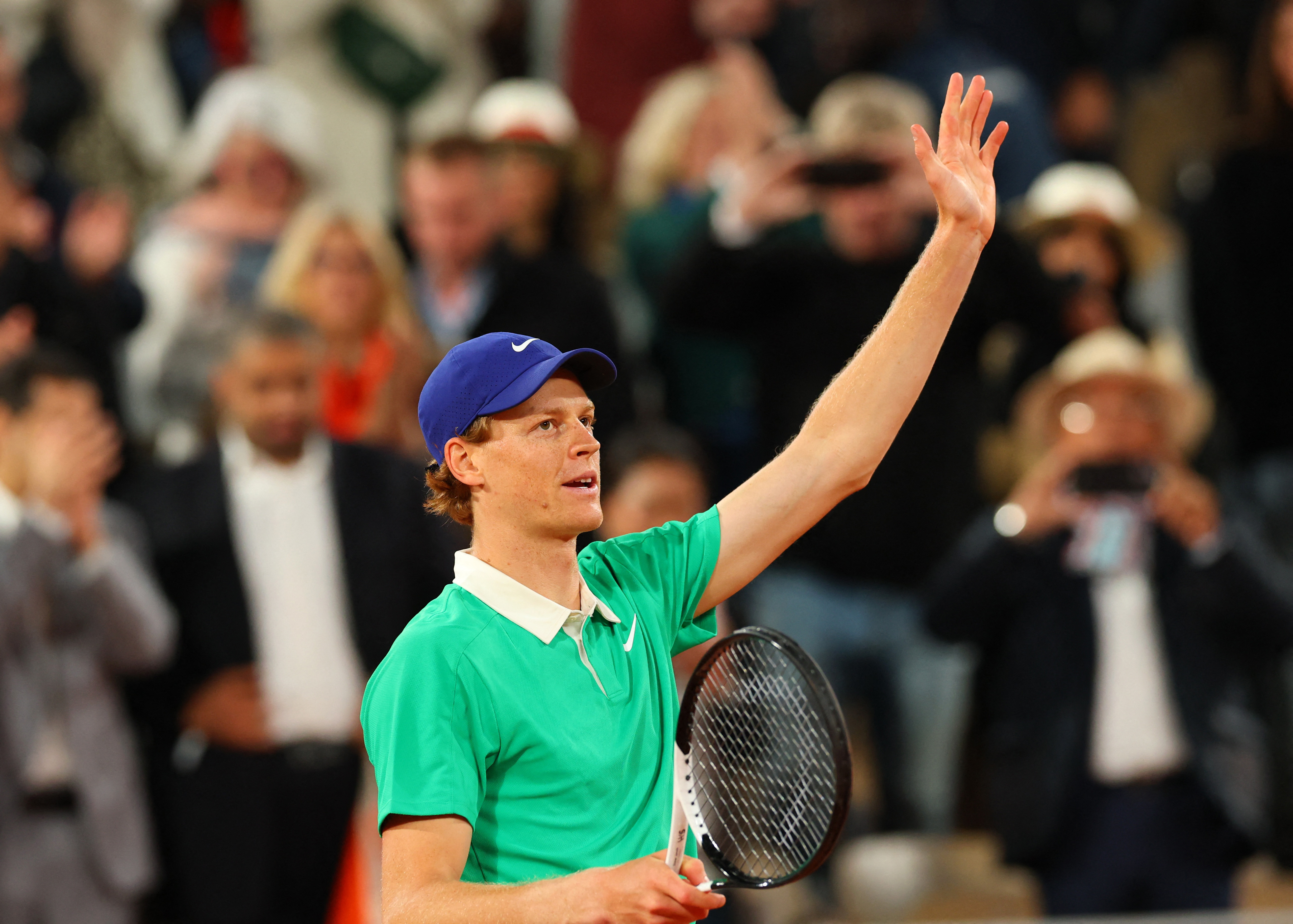 法网力克澳网，辛纳刷新纪录